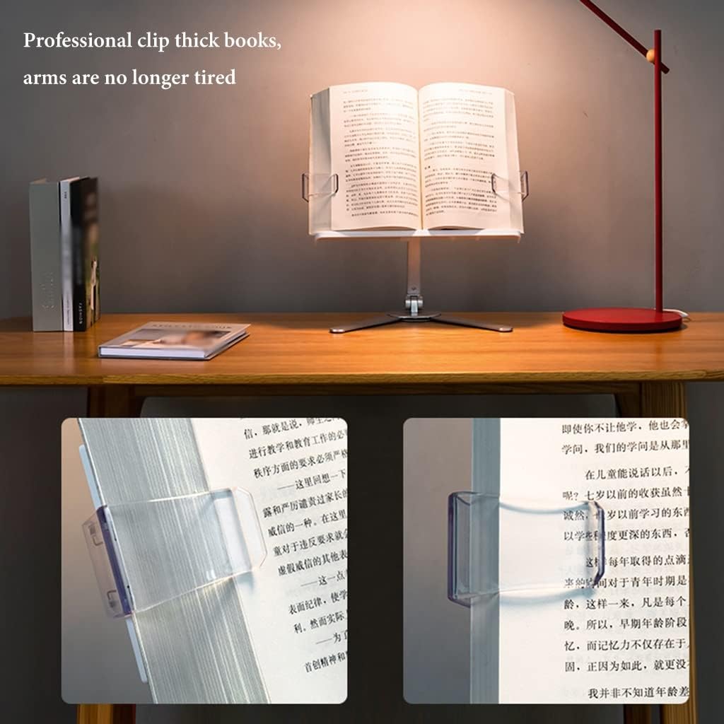 Book Stand for Reading, Cookbook Holder Stand, Book Stand for Reading Adjustable Height, Laptop Stand for Desk, Tablet, IPad, Ereader Stand, Recipe Holder (Color : /Blue) (/Silver) (/Blue)