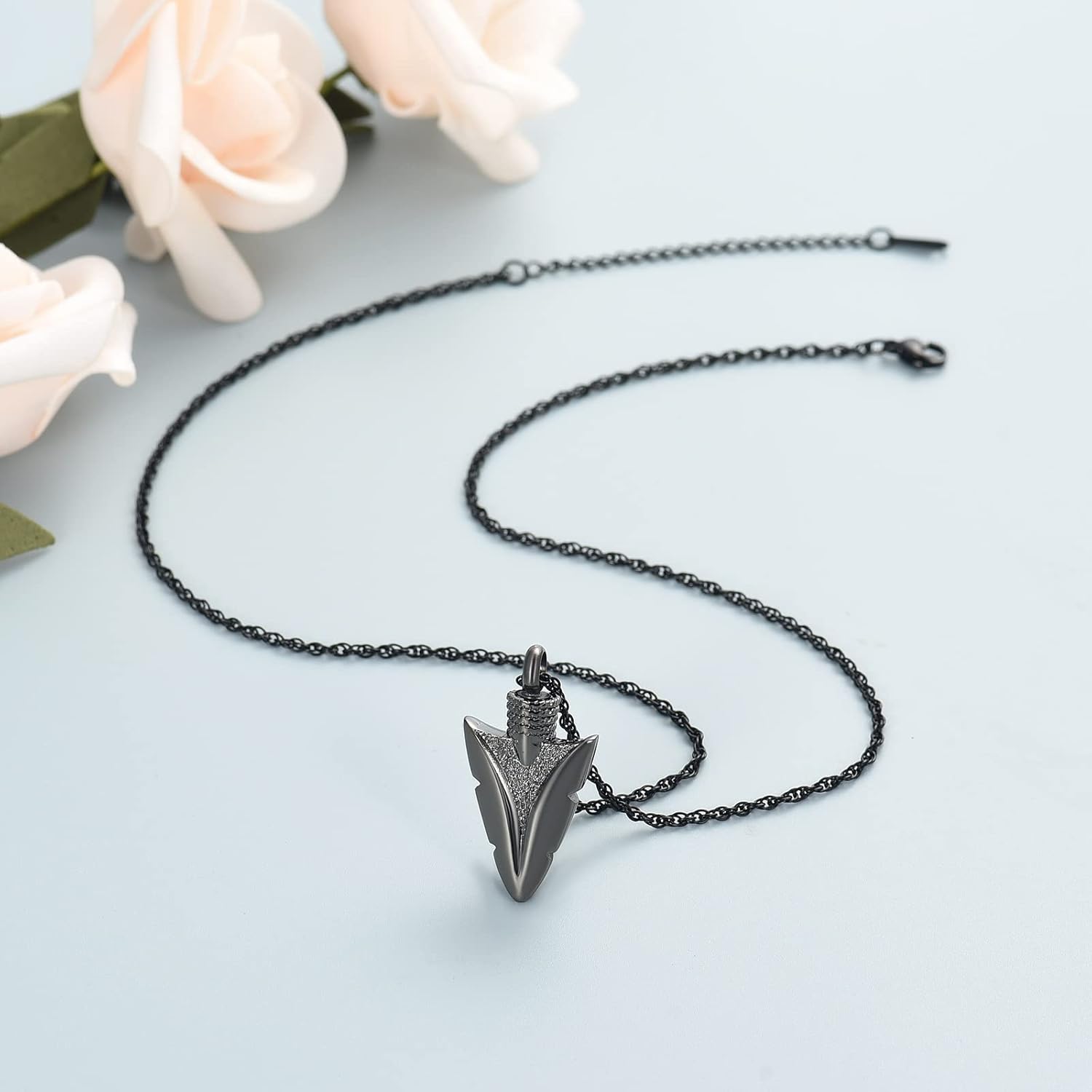shajwo Cremation Jewelry Arrowhead Urn Necklace for Ashes for Women Men Memorial Keepsake Ash Necklace for Human Ashes - Image 4
