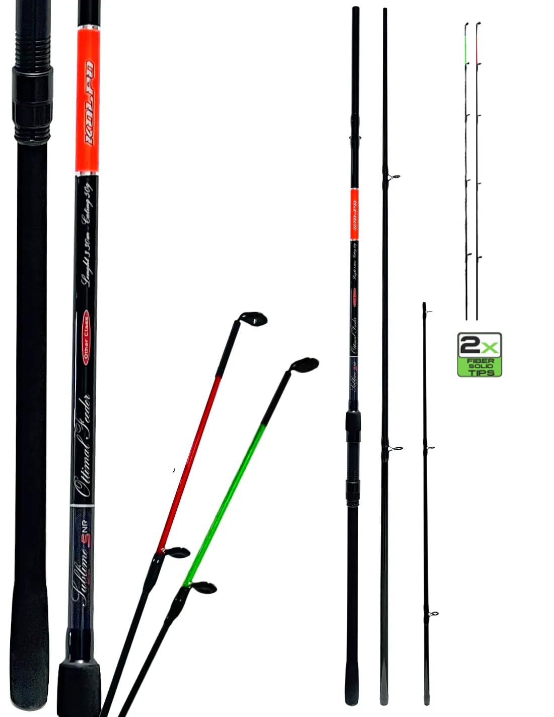 Kolpo Ottimal Feeder canna da pesca 50 gr 2 vettte speciale pesca a fondo 3.30 metri