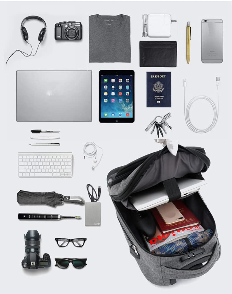 Zaino Trolley 19 Pollici Porta PC Portatili Antifurto Caricatore USB Viaggio Ufficio Scuola