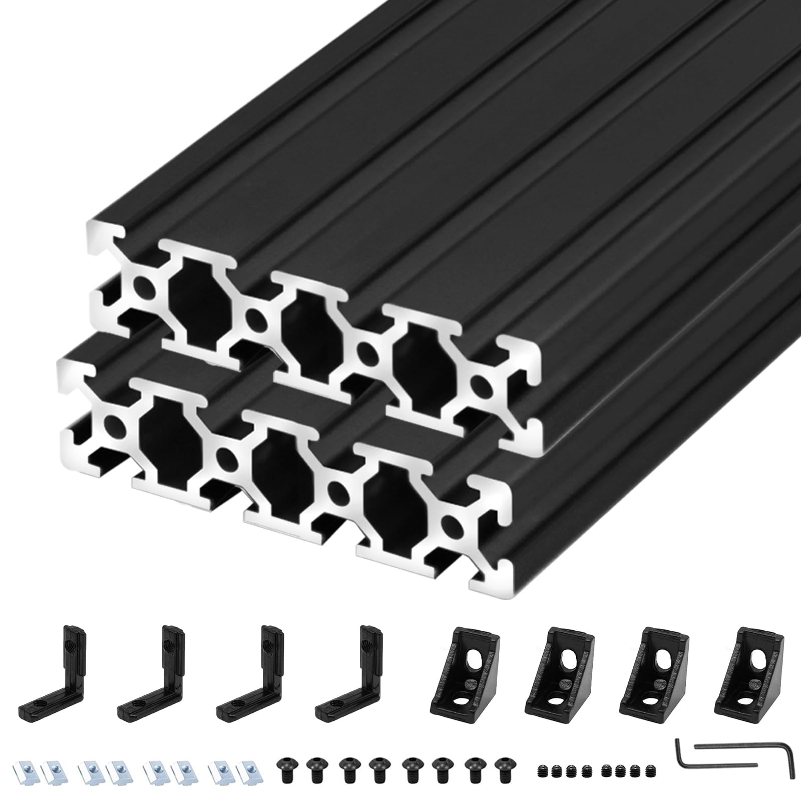 2 Pack 2080 T Slot Aluminum Extrusion 1500mm Black — Amazon image 7