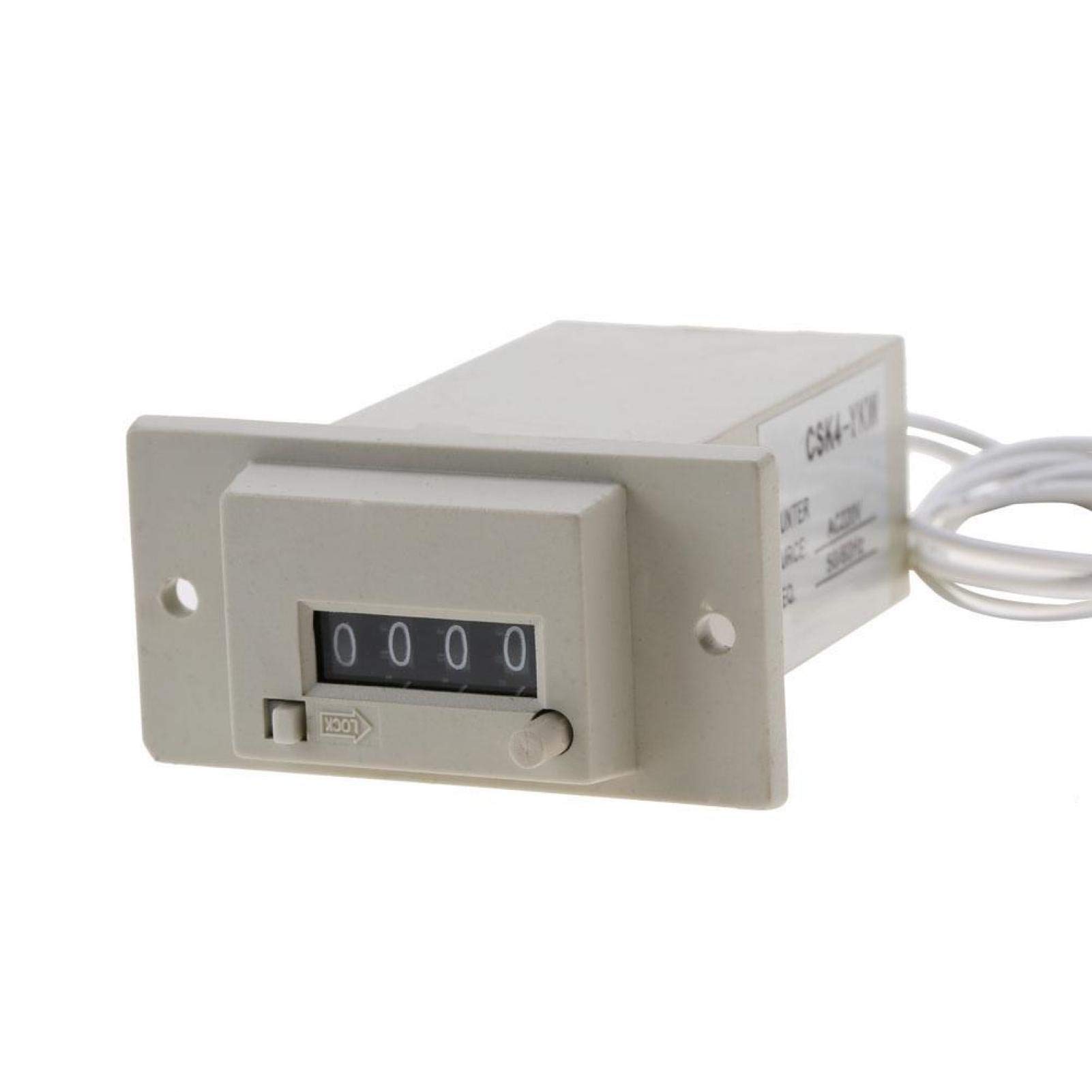 Electromagnetic Counter, Pratical 4 Digit Pulse Counter, Compact for Textile Mining Machinery(AC220V) - Image 6 thumbnail