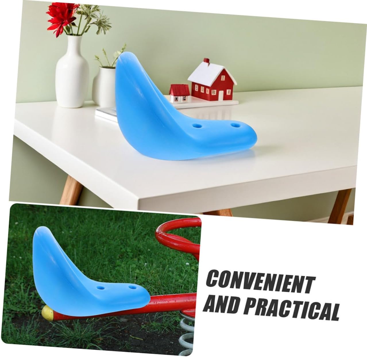 VANZACK 2pcs Seesaw Seat Cushion Swing Replacement Seat Pad for Boys and Girls Parks Outdoor Fitness Pad Playground Seesaw Parts Weather Resistant Design