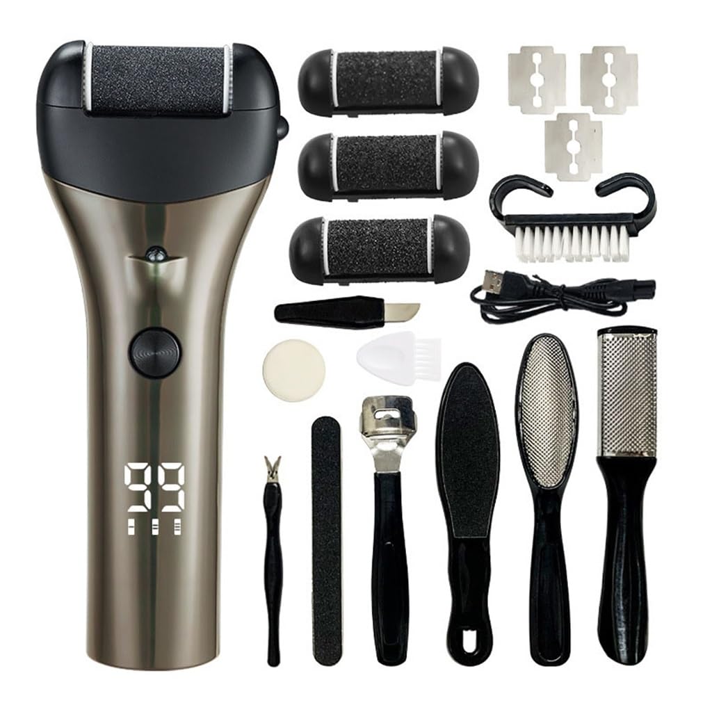 Digital Charging Foot Trimmer Set for Washing Calluses and Grinding Feet(white-Patch five-pointed star4)