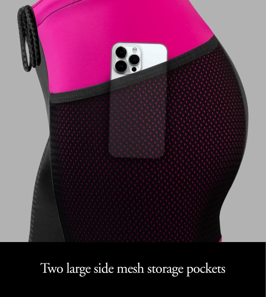 AERO|TECH|DESIGNS | Women's Gel Touring Padded Bike Shorts | Long Distance | Mesh Pockets | Made in USA