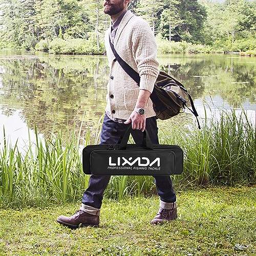 Eacam Fishing Rod and Reel Combos - Telescopic Fishing Pole with Spinning Reel Combo Kit Fishing Line Lures Hooks Set Fishing Accessories with Carry Bag 1.8M