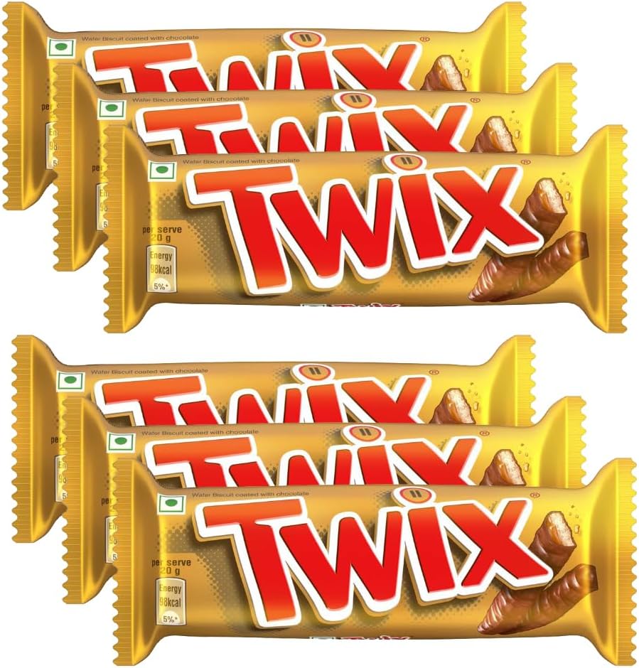 6 x Caramel Cookie Chocolate Bars Filled with Soft Nougat, Chewy Caramel and Crispy Biscuit Premium Chocolate Pack for Sharing with Family and Friends - 50g