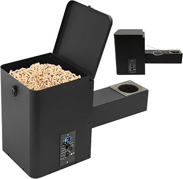 Pellet Smoker Hopper Kit, 250W 110V Electric Wood Pellet Smoker Grill Part Pellet Smoker Kit with Automatic Feeding Design, Pellet Hoppers for Smokers BBQ Bake Roast Braise Grill