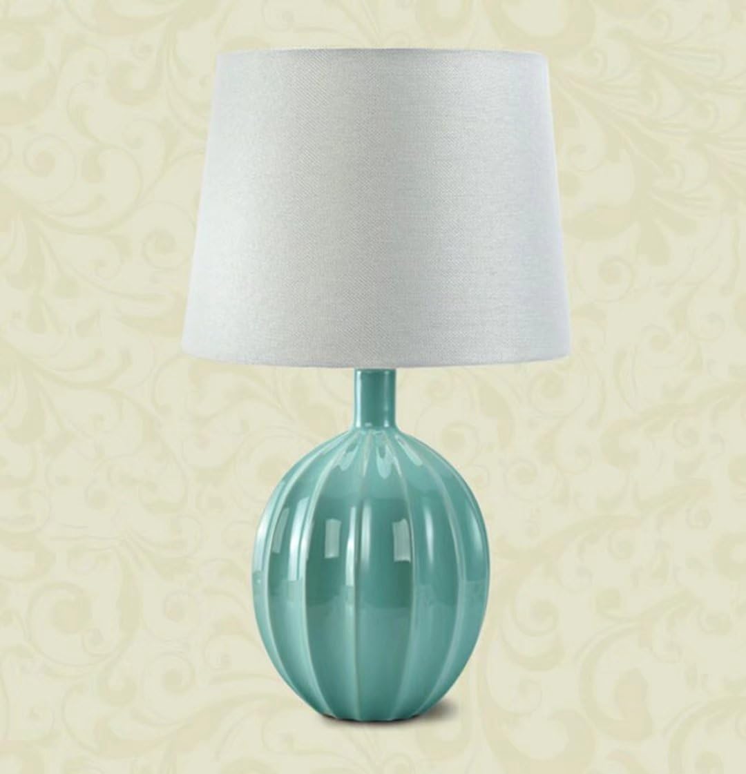 LIN XIAO HAO mayu Desk Lamps with Plug in Retro Button Switch Ceramic