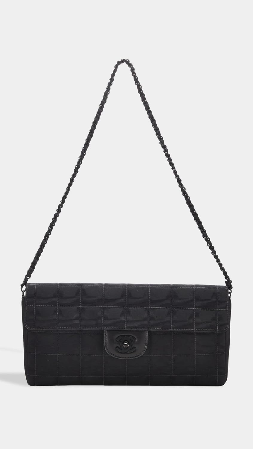 WHAT GOES AROUND COMES AROUND Women's Pre-Loved Chanel Black Travel Line East West Bag 10" - Image 2