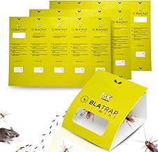 Professional Extra Strong Adhesive Cockroach Traps with Food Attractant for Home – No Poison or Biocides – Made in Europe (60 Traps)