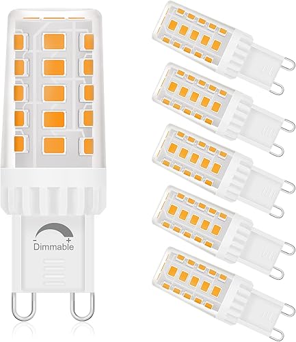 Miniatura 8 de Energetic - Bombilla LED G9 regulable, 40 W T4 G9 equivalente a halógeno, bombilla LED G9 de 400 lúmenes, luz diurna 5000 K, bombillas LED G9 con