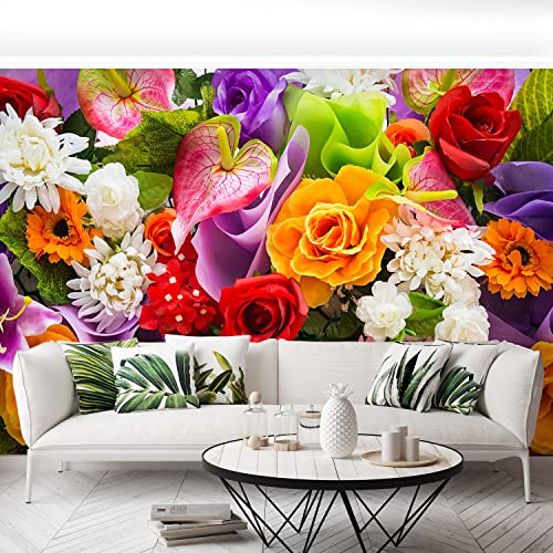 Papier peint moderne fleurs Tulup protection murale durable