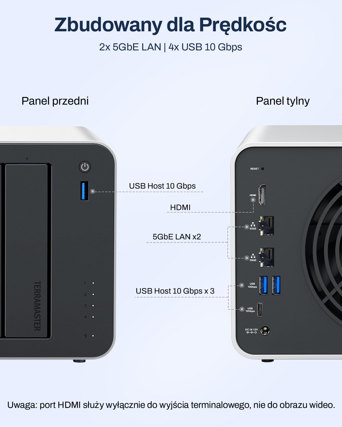 TERRAMASTER F4-425 Pro NAS – 4-Bay Intel N305 8-rdzeniowy, 8 GB RAM, 2x 5GbE LAN, 3x M.2-slot, AI-native TOS 7, OpenClaw, Sieciowa Pamięć Masowa dla Domu, Firmy i Serwera Multimediów(bez dysków)
