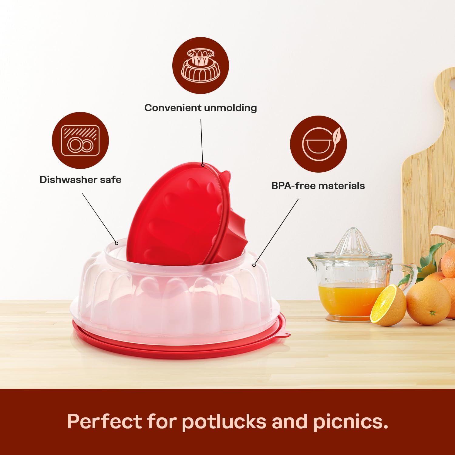 Tupperware Jel Ring, Dishwasher Safe and BPA Free (1.3 L)