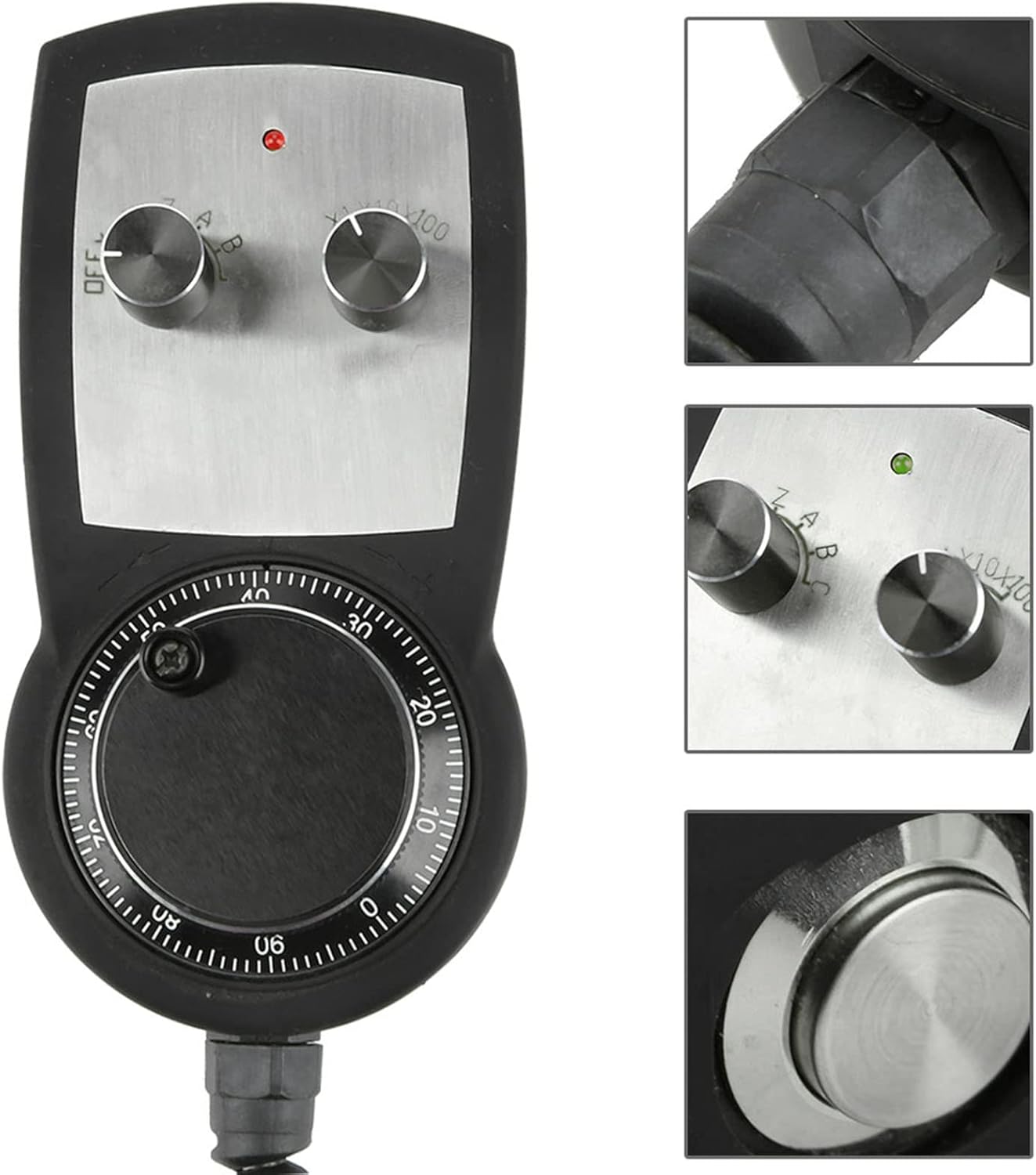 Electronic Handwheel Controller, 12mm Knob Cap 5V Universal 4 Axis CNC Handwheel MPG01 Pendant Electronic Hand Wheel Manual Pulse Generator