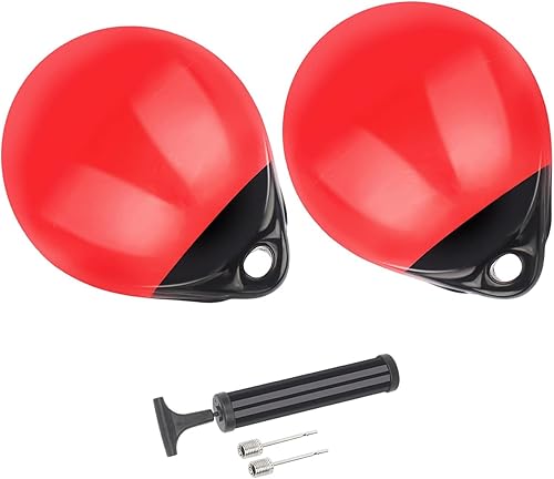 Par de boyas de amarre de lanchas, de vinilo inflable de grado marino, bola de defensas de lancha, parachoques de barco para acoplamiento,