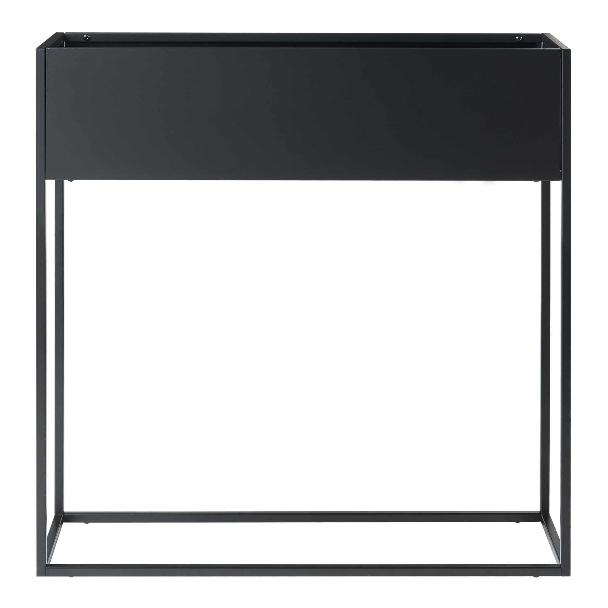 [en.casa] Porte-Plantes Surélevé avec Bac à Fleurs Support de Plantes Jardinière Intérieur et Extérieur Design Intemporel Stable Épuré pour Salon Terasse Balcon Acier 80 x 80 x 25 cm Noir