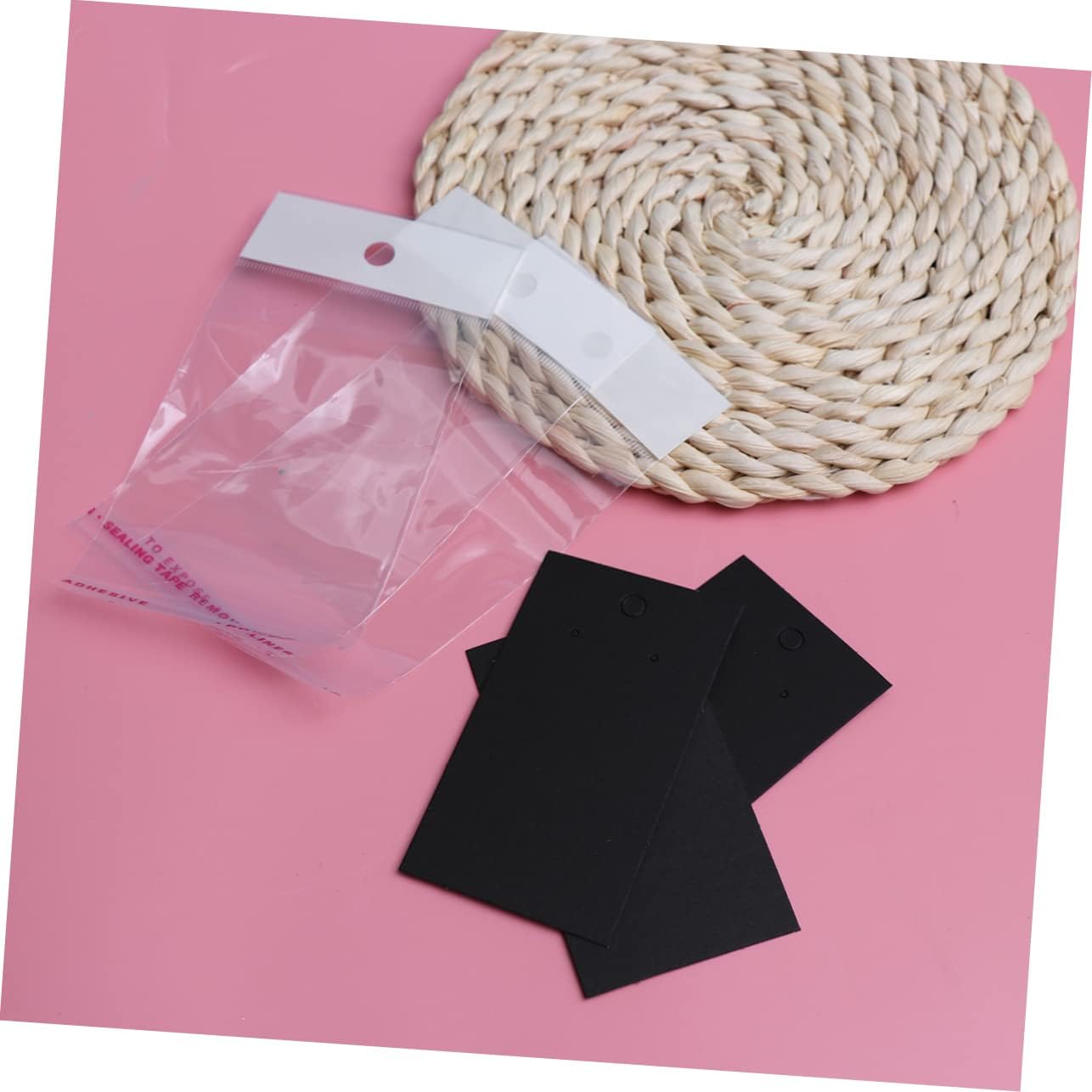 DOITOOL 400pcs Earring Display Cards Self-seal Bags Retail Jewelry Holder Set Diy Earring Packaging Kit