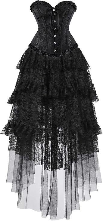 Corset with Long Skirt Bustier Women Victoria Classic Princess