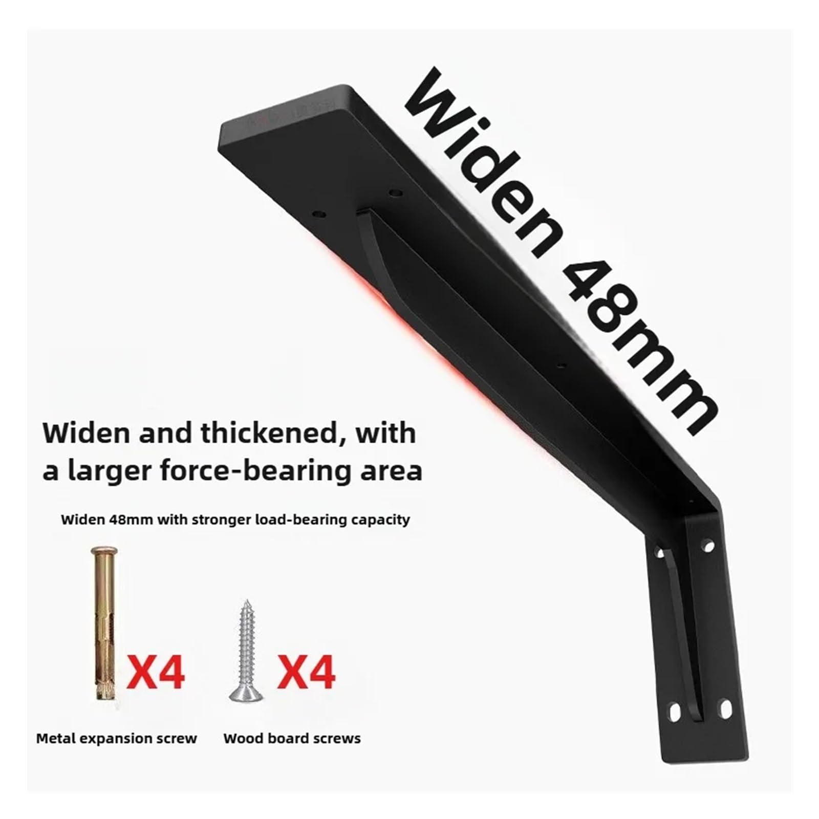 Regalhalterung Tragende, 300 Kg Schwere, Dreieckige Wandhalterung, Hängende TV-Schrank-Schreibtisch-Trennwand, Festes, Robustes, Verdicktes Lagerregal(8 inch 600kg 1pcs)