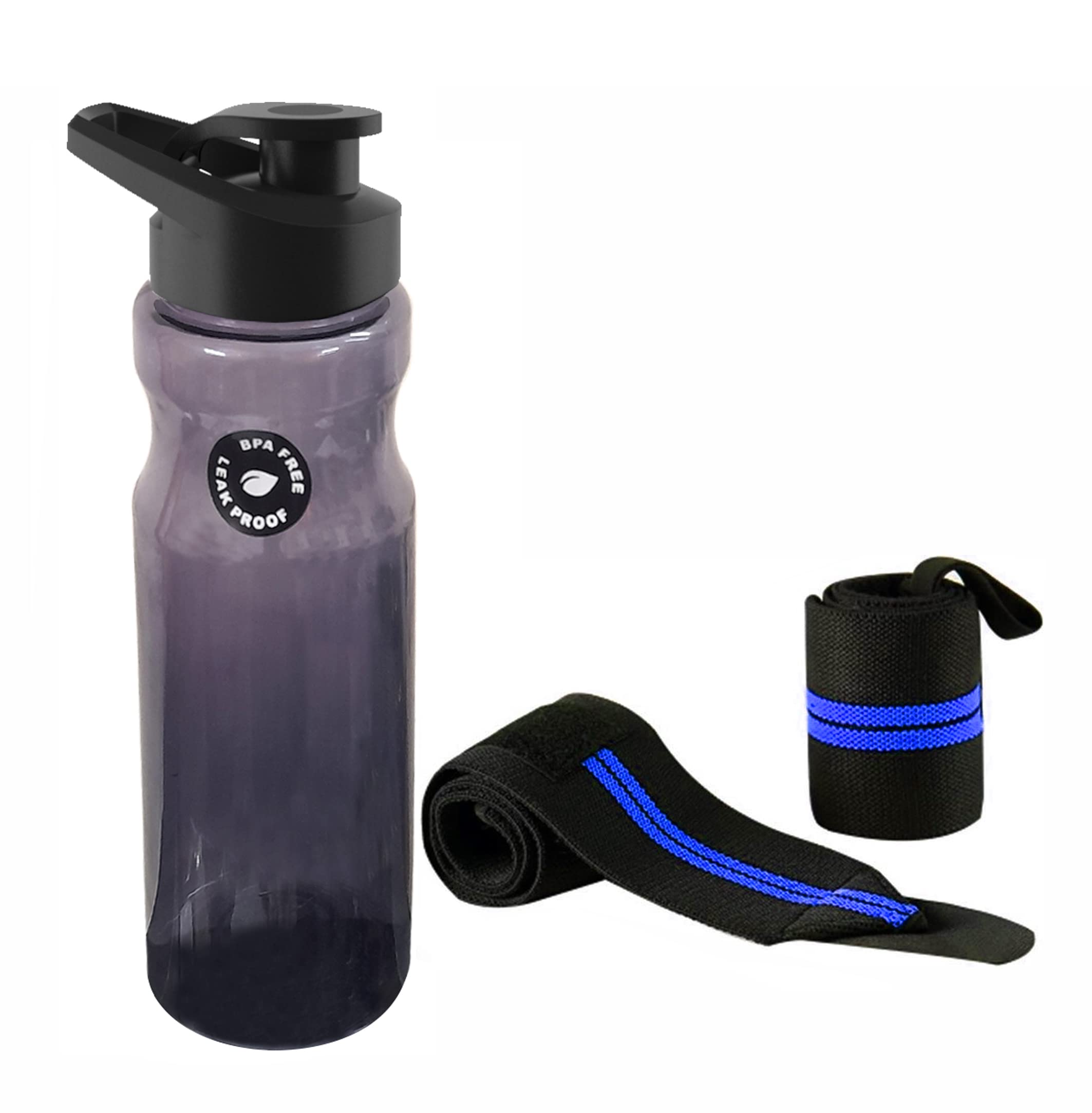 Shaker Sports Bottle Combo of Gym Water Bottle with Wrist Support Band Gym Workout| Wrist Wrap| Weight Lifting | Sports (BPA Free Gym Shaker Bottle 600 ml) | Stylish Sipper for Men & Women (B0BSGWNKZD) Amazon Price History, Amazon Price Tracker