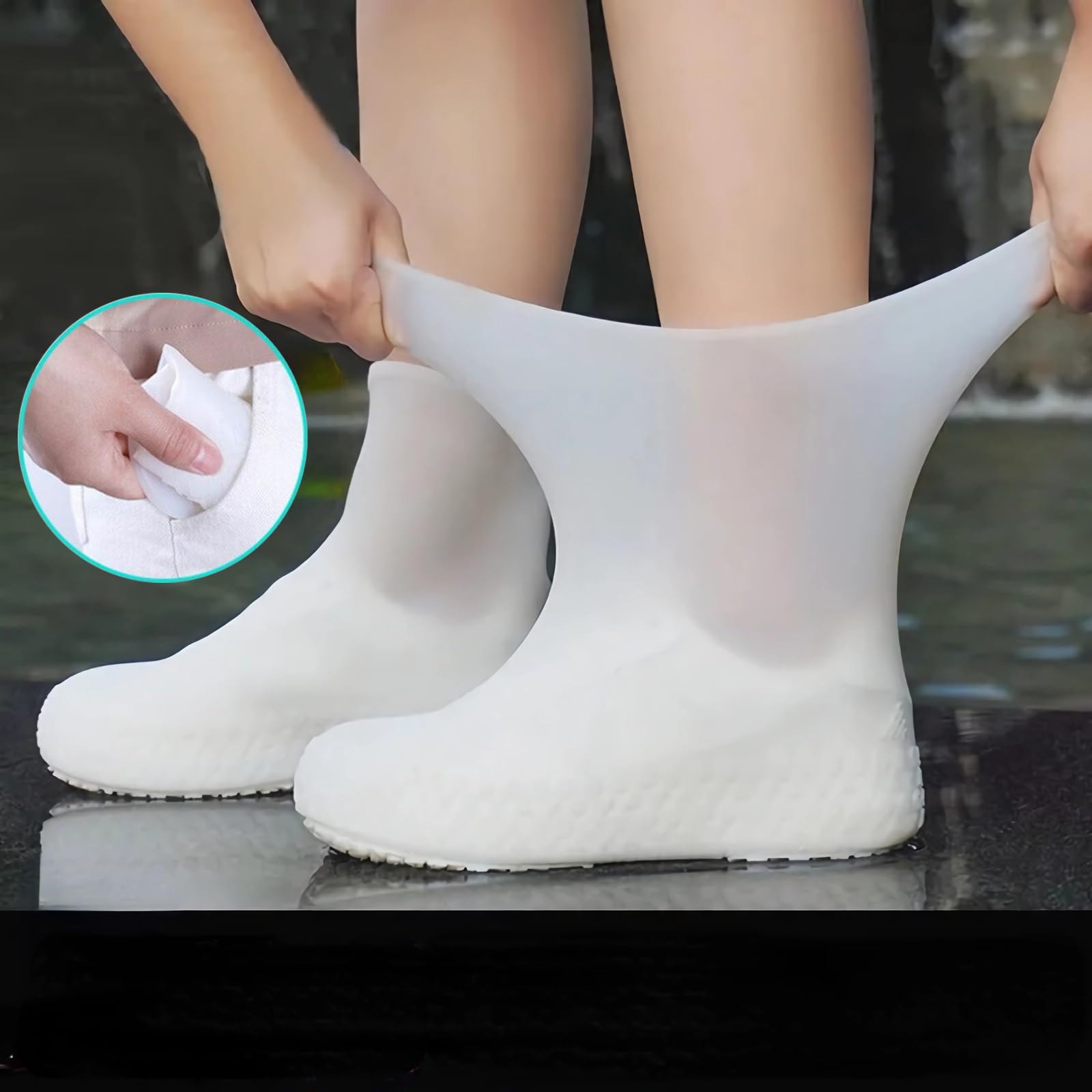 Zerodis Couvre-chaussures De Pluie Réutilisables Couvre-chaussures De