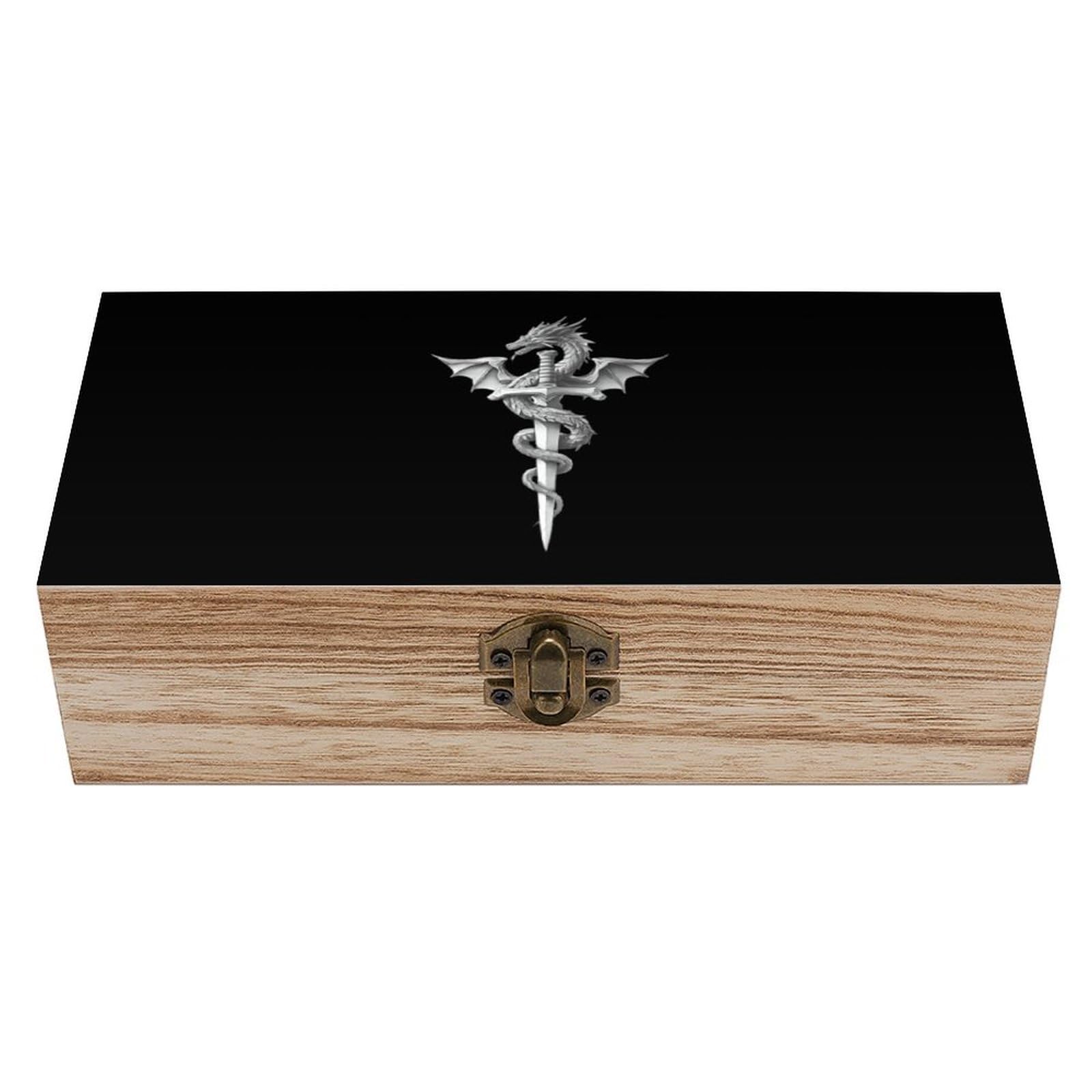 HLBSDM Dragon Wrapped Sword Wooden Storage Box Craft Memory Keepsake Treasure Chest Box Jewelry Organizer