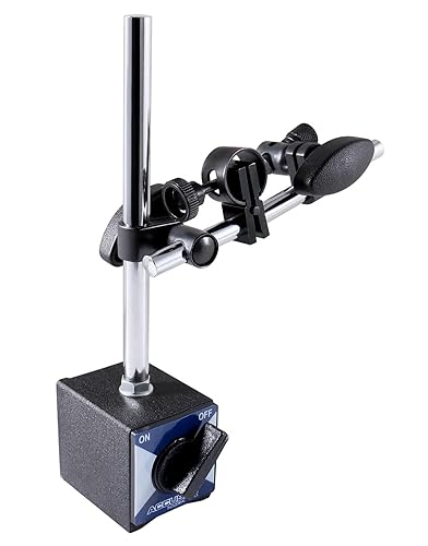 Miniatura 7 de Accusize Industrial Tools Base magnética de 110 libras para indicadores de precisión industrial, con ajuste fino en caja de cartón fuerte, P900-S301