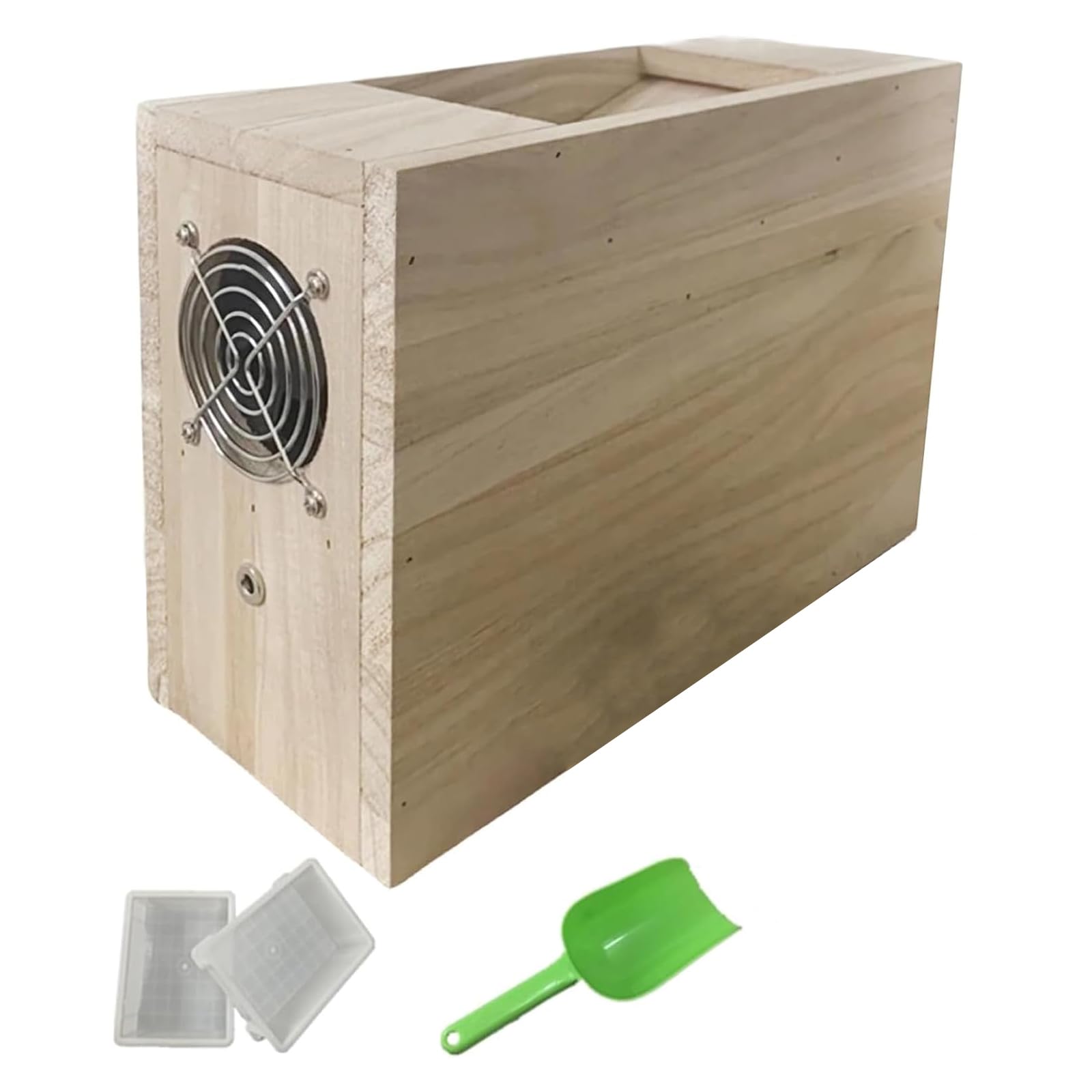 Kleiner Spreuabscheider Aus Holz, Effizienter Vogelfutter-schalenspalter Mit Einstellbarer Lüftergeschwindigkeit, Vergrößerter Futteröffnung Und Durchmesser Unter 1 cm, Für Hirse, Verschiedene