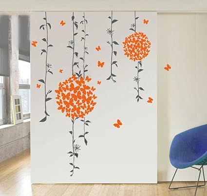 Decals Design 'Butterflies' Wall Sticker (PVC Vinyl, 50 cm x 70 cm, Multicolour)