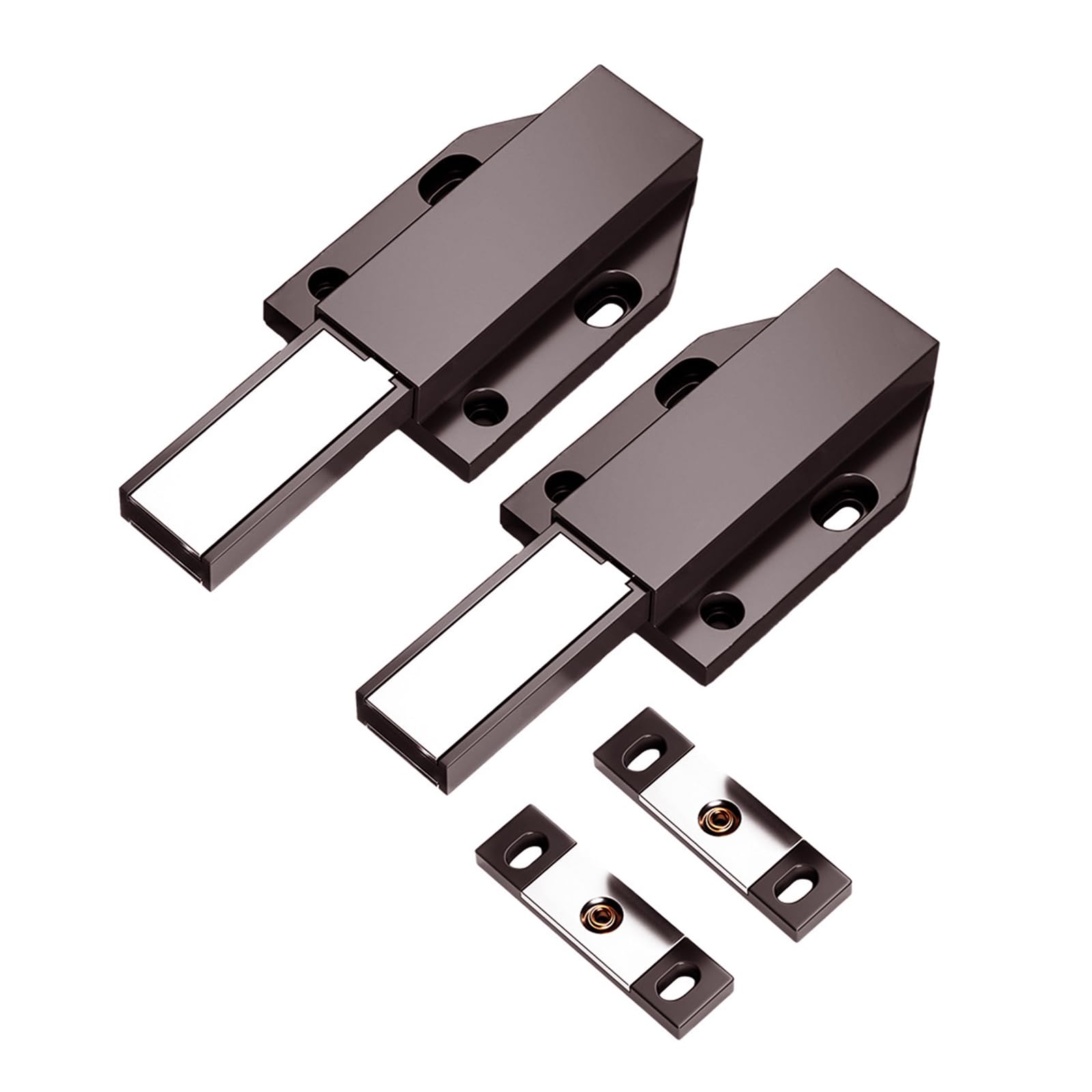 Mekalero 2 Pack Practical Push to Open Latches for Hide Door and Cabinets with Easy Installation Designs Casual Use Double Spring Latches