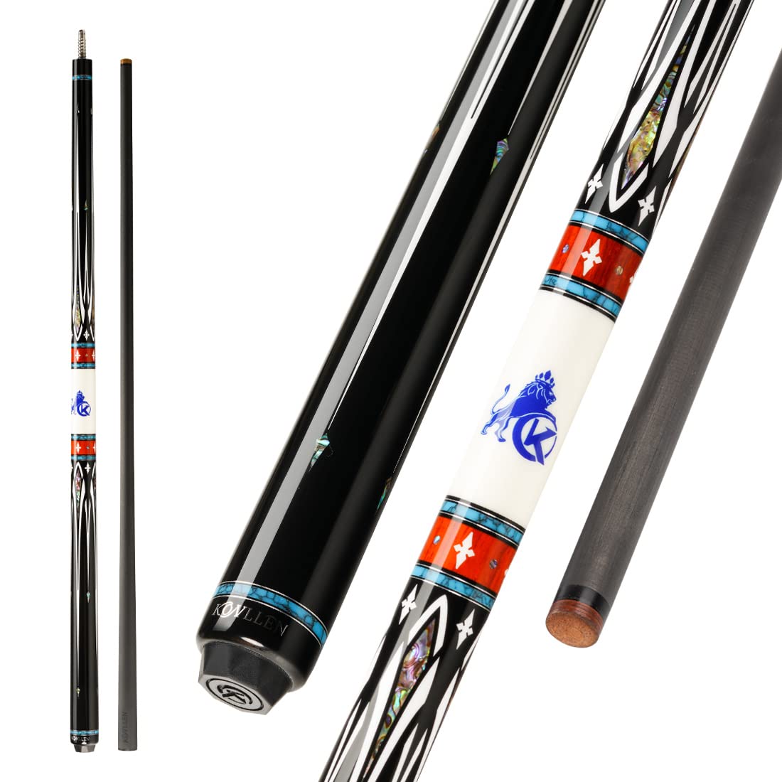 Amazon.com : KONLLEN Carbon Fiber Pool Cue Low Deflection Handmade