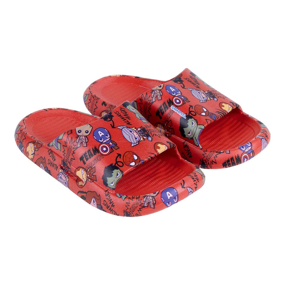 CERDÁ LIFE'S LITTLE MOMENTS Avengers Flip Flops - Red - UK Size 13.5 JNR / 1 - Made of 100% EVA - Kids' Flip Flops - Superheroes Print - Original Product Designed in Spain