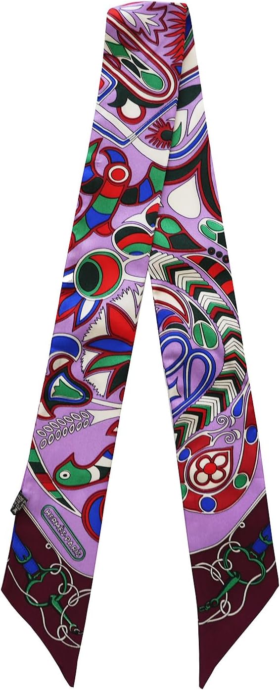 JERLA 100% Mulberry silk Scarf handbag wrap Tie Bundle Hair Ribbon Neckerchief Scarf for women men