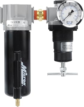 Milton 1108 1/2" Filter and Regulator Duo, Black