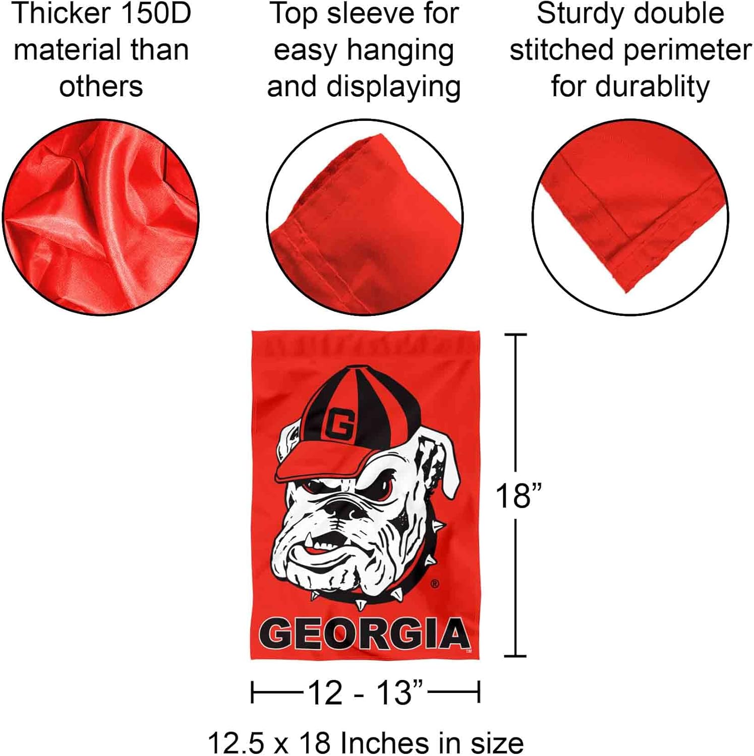 College Flags & Banners Co. Georgia Garden Flag and Yard Banner - Image 2