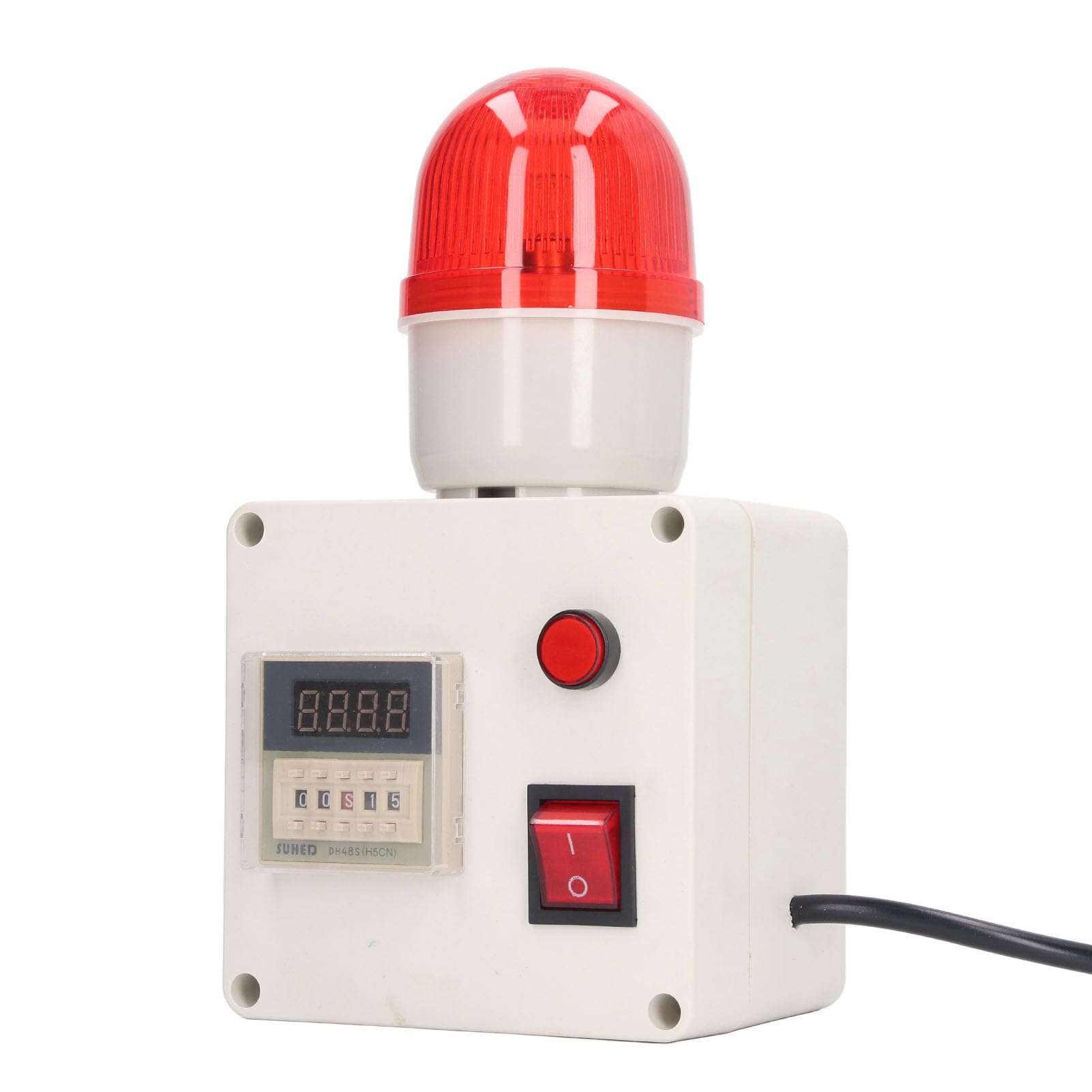 Alarma Industrial Sirena retardo sincronización Audio bocina luz 90dB | Dispositivo de alarma temporizado con alerta sonora y función luminosa para aplicaciones de seguridad industrial