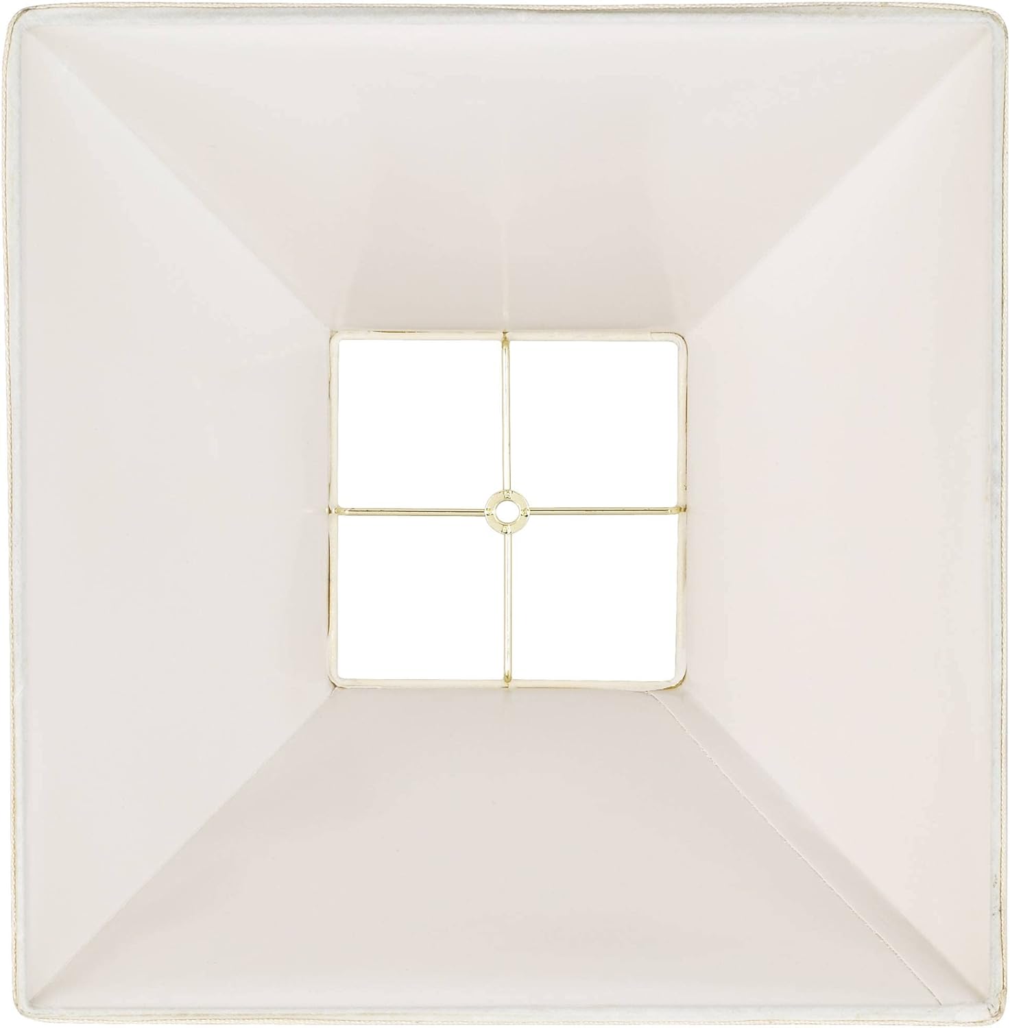 Set of 2 Tapered Square Lamp Shade (Pre-Assembled) s Beige Large 7" Top x 17" Bottom x 13" Slant x 12 High Spider with Replacement Harp and Finial Fitting - Springcrest