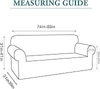 Vista 2 de Funda elástica para sofá Flamingo P de alto estiramiento, funda antideslizante para sofá de 3 cojines, protector lavable para muebles con mascotas