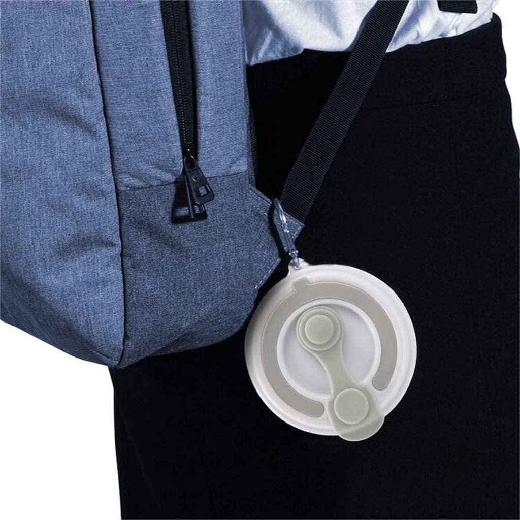 Klappbarer Wasserbecher, Silikon Tragbar Mini Outdoor-Reisen Hohe Temperaturbeständigkeit Mit Strohhalm 350ml (6 Farben)