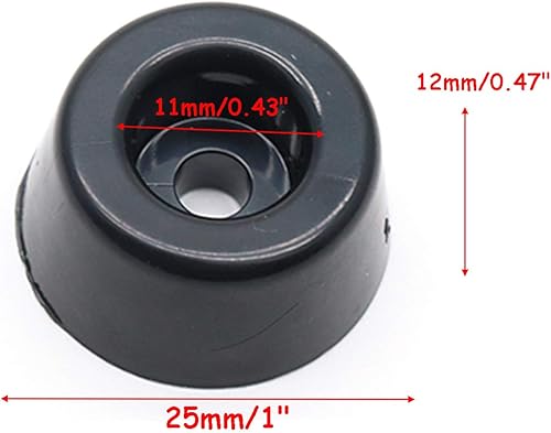 Miniatura 2 de Protectores redondos de plástico para pies de muebles, protectores de piso, deslizadores deslizantes para pies de muebles, color negro, paquete de 20