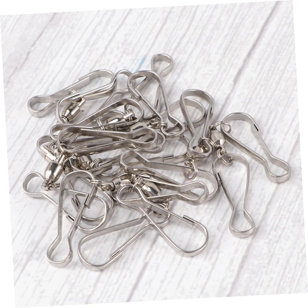 20 Pcs Swivel Dual Clip Hooks, Stainless Steel 360 Degree Rotating image 3