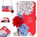 Produktbild 3D Flower Animal Cartoon Musterg Ledertasche Slim Retro Bookstyle mit Standfunktion Karteneinschub Magnetverschluss Flip Leder Wallet Hülle Schutzhülle Handyhülle für iPhone 8 / iPhone 7