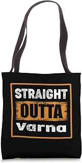 Straight Outta Varna Bulgaria Retro Distressed Vintage Humor Tote Bag