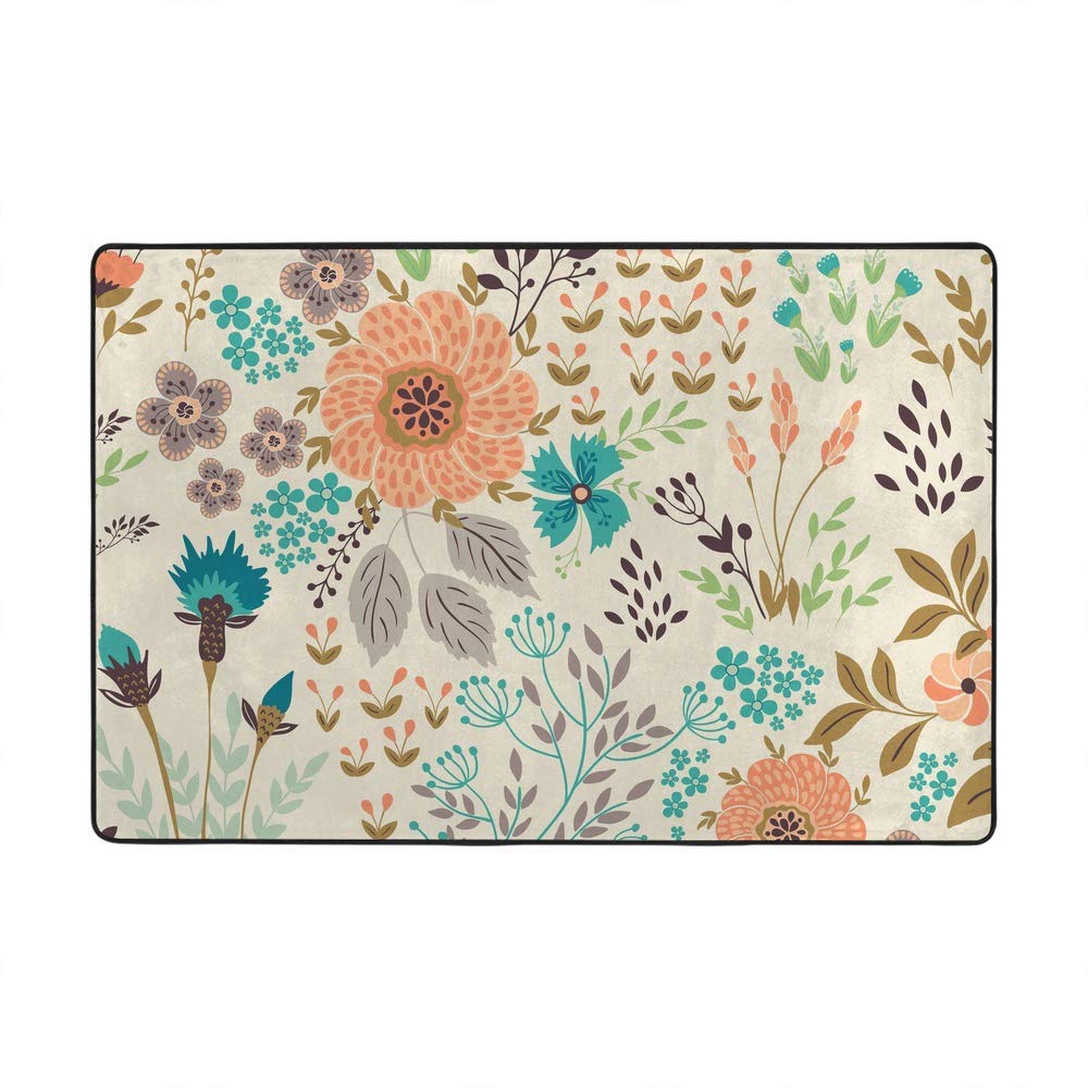 Tapis de sol printemps été pour salon et jardin d'hiver fleuri