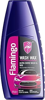 FLAMINGO WASH WAX, ULTRA SHINE WASH, ADVANCED WASH, WAX FORMULA, CAR SHINE, F031, 500ML, غسيل بالشمع للسيارة, غسيل الترا لمعان للسيارة
