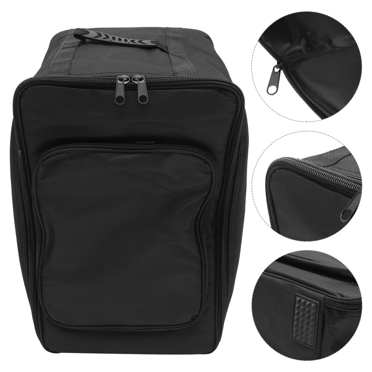 Amosfun Paquet à Dos Imperméable pour Batterie en Tissu Oxford Noir, Paquet de Rangement Rembourré pour Instruments de Musique Double Portage Épaule et Poignée Pratique Plusieurs styles