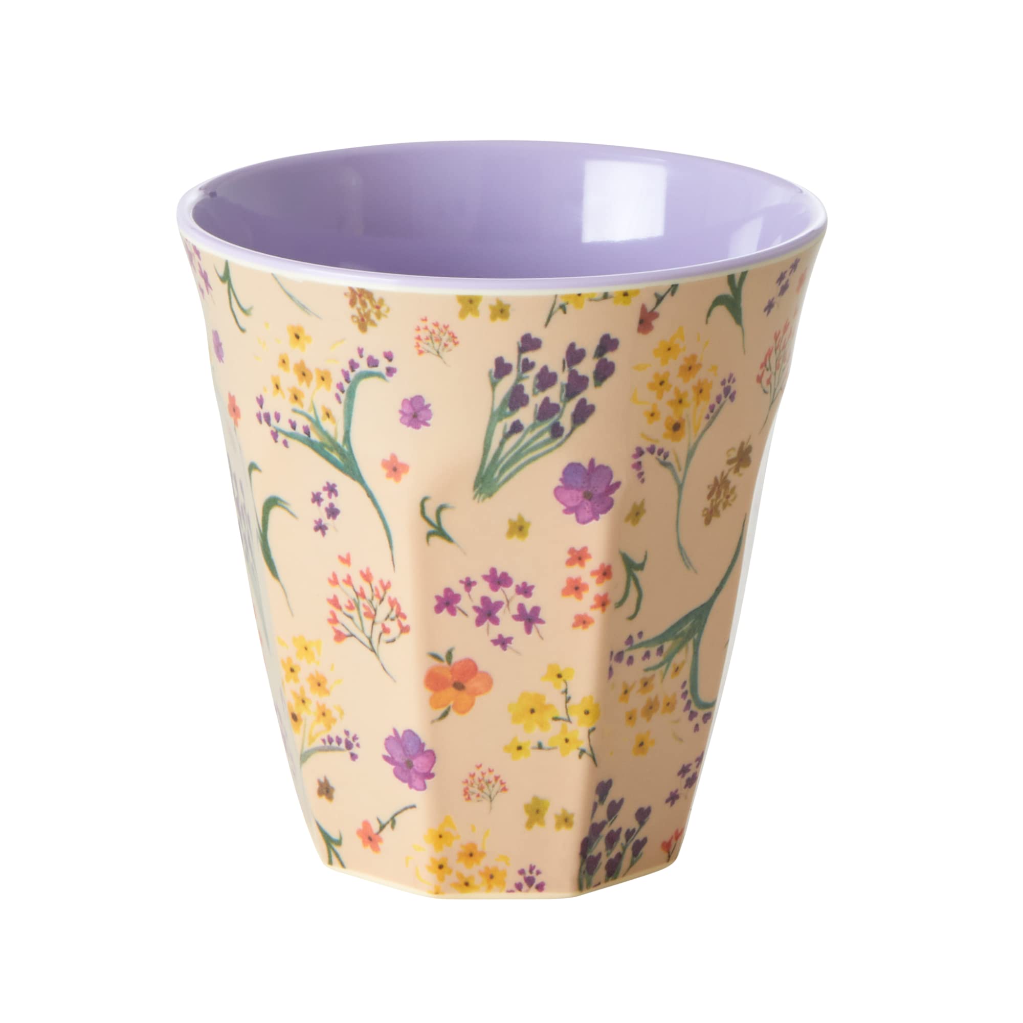 Rice Melamine cup made from 100% melamine wild flower print, medium