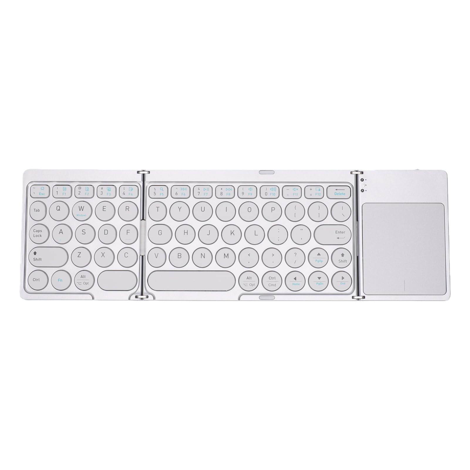 Teclado Inalámbrico Plegable con Panel Táctil, 64 Teclas para